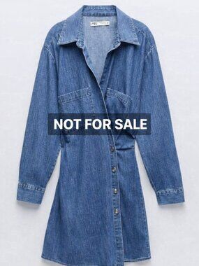 **NOT FOR SALE** ZARA The Erin Denim Wrap Dress
